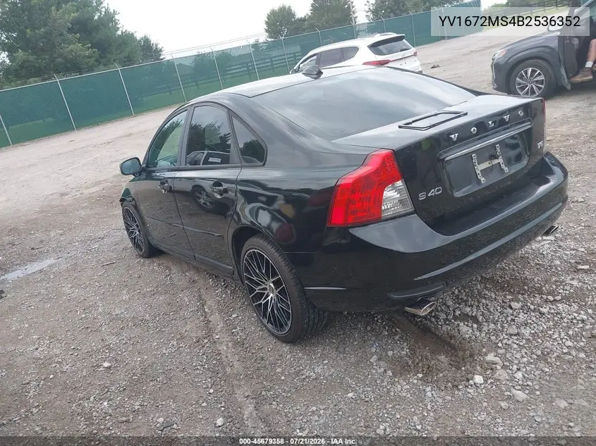 2011 Volvo S40 R-Design/T5 (Retail Only) VIN: YV1672MS4B2536352 Lot: 45679358