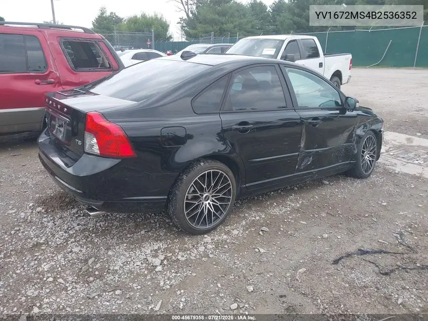 2011 Volvo S40 R-Design/T5 (Retail Only) VIN: YV1672MS4B2536352 Lot: 45679358