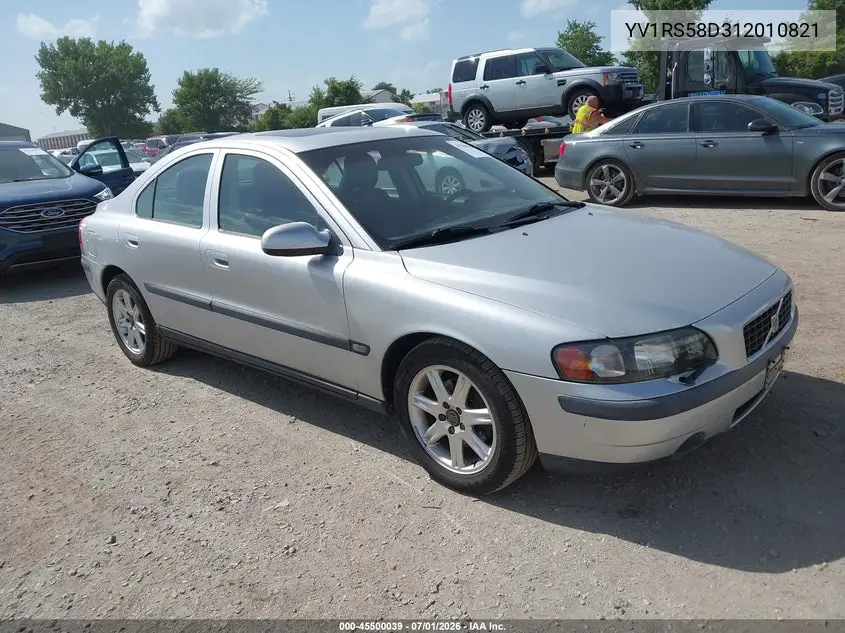 2001 Volvo S60 2.4T VIN: YV1RS58D312010821 Lot: 45500039