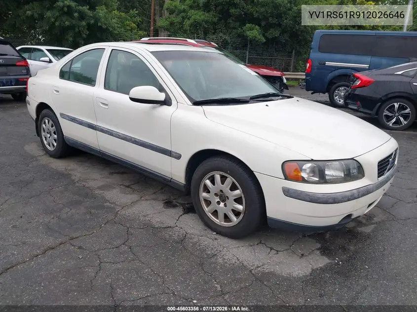 2001 Volvo S60 2.4 VIN: YV1RS61R912026646 Lot: 45603356