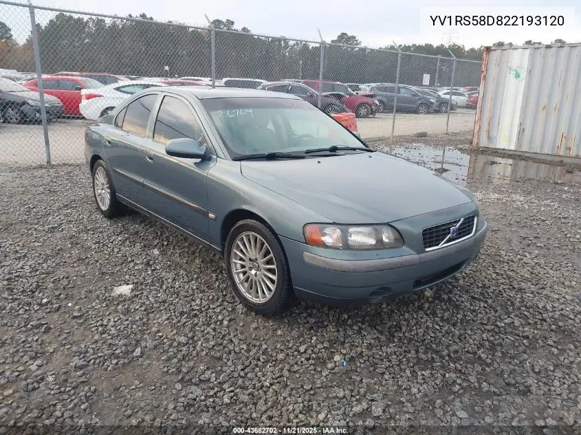 YV1RS58D822193120 2002 Volvo S60 2.4T