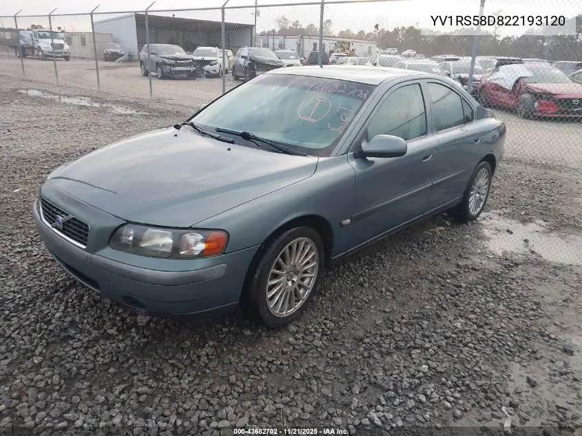 YV1RS58D822193120 2002 Volvo S60 2.4T