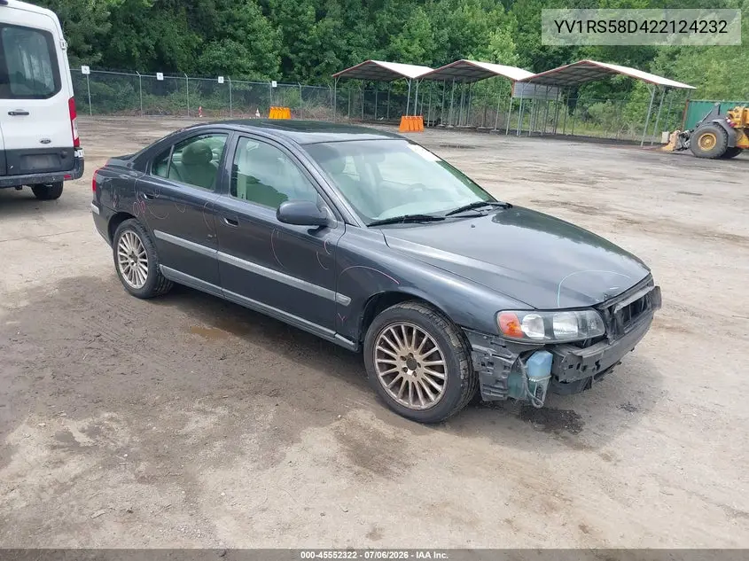 2002 Volvo S60 2.4T VIN: YV1RS58D422124232 Lot: 45552322