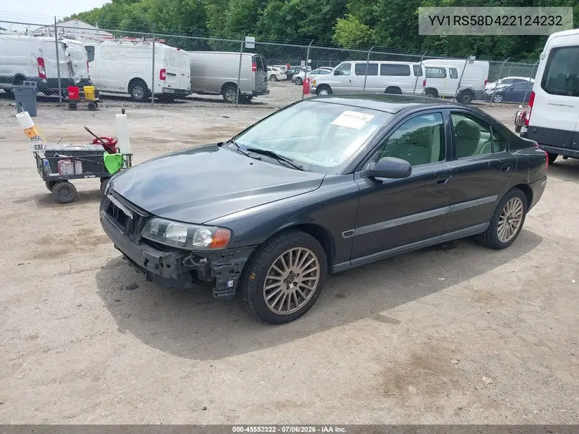 2002 Volvo S60 2.4T VIN: YV1RS58D422124232 Lot: 45552322