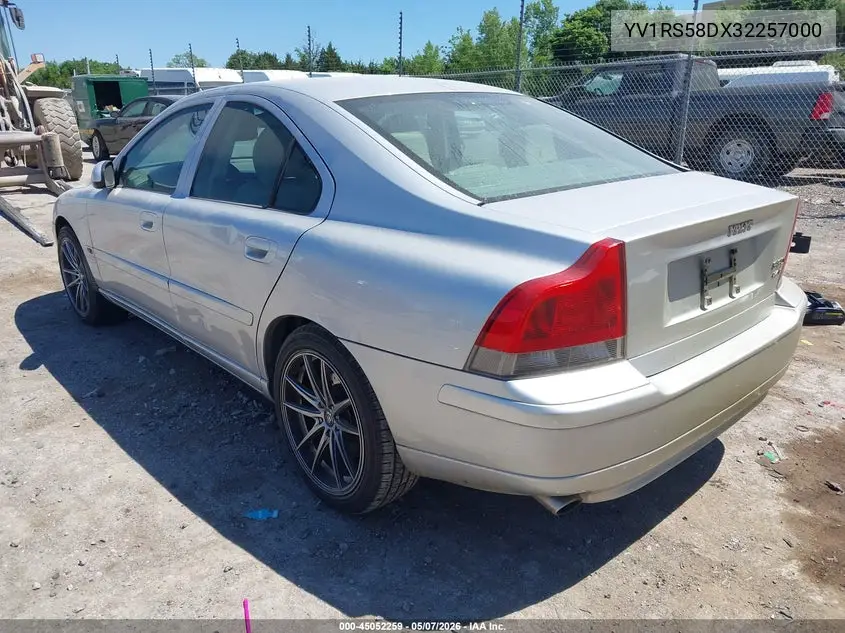 2003 Volvo S60 2.4T VIN: YV1RS58DX32257000 Lot: 45052259