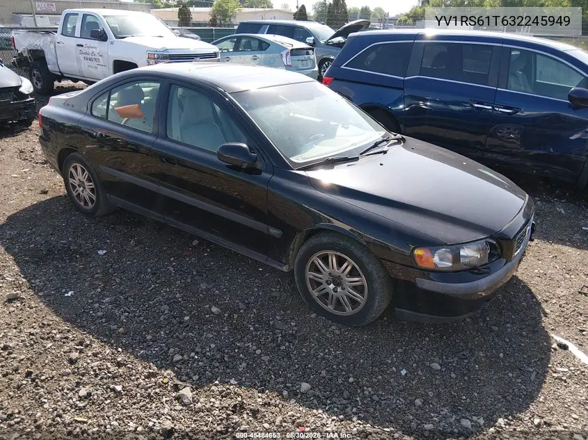2003 Volvo S60 2.4 VIN: YV1RS61T632245949 Lot: 45484653