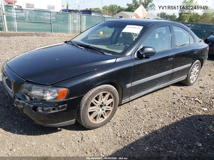 2003 Volvo S60 2.4 VIN: YV1RS61T632245949 Lot: 45484653
