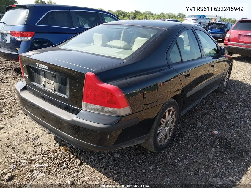 2003 Volvo S60 2.4 VIN: YV1RS61T632245949 Lot: 45484653