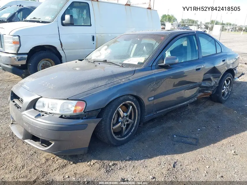 2004 Volvo S60 R VIN: YV1RH52Y842418505 Lot: 45283388