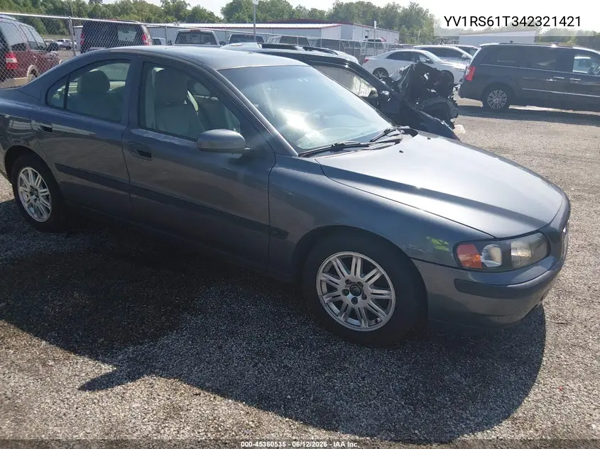2004 Volvo S60 2.4 VIN: YV1RS61T342321421 Lot: 45360535