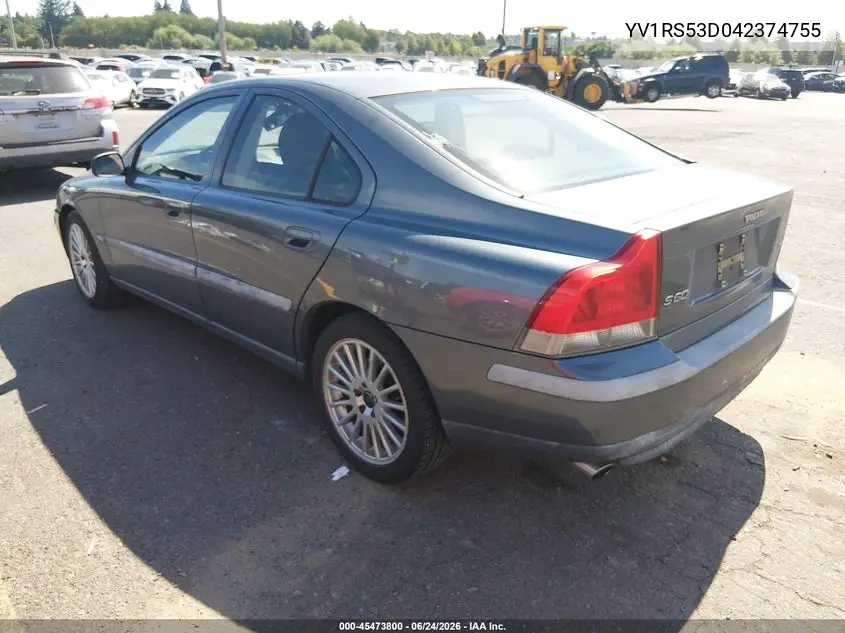 2004 Volvo S60 T5 VIN: YV1RS53D042374755 Lot: 45473800