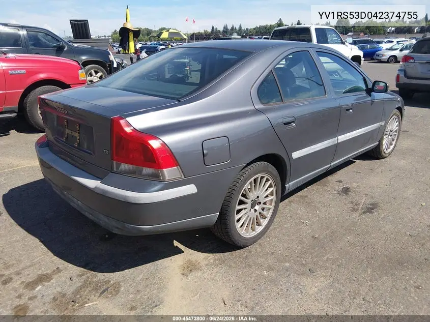 2004 Volvo S60 T5 VIN: YV1RS53D042374755 Lot: 45473800