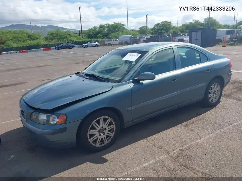 2004 Volvo S60 2.4 VIN: YV1RS61T442333206 Lot: 45478933
