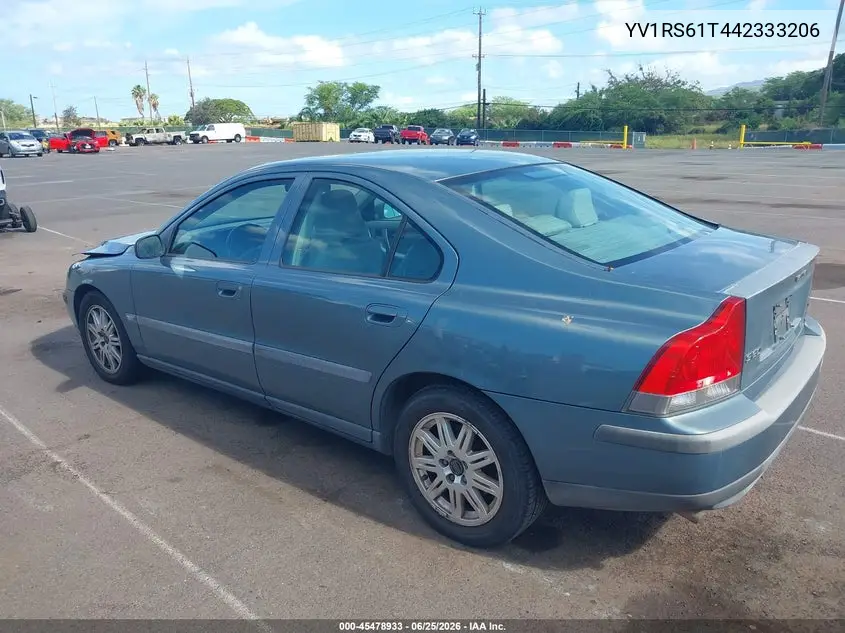 2004 Volvo S60 2.4 VIN: YV1RS61T442333206 Lot: 45478933