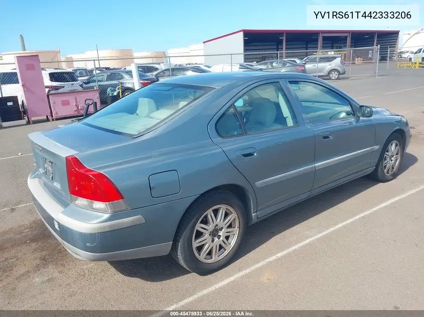 2004 Volvo S60 2.4 VIN: YV1RS61T442333206 Lot: 45478933