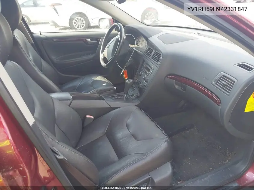 2004 Volvo S60 2.5T Awd VIN: YV1RH59H942331847 Lot: 45513826