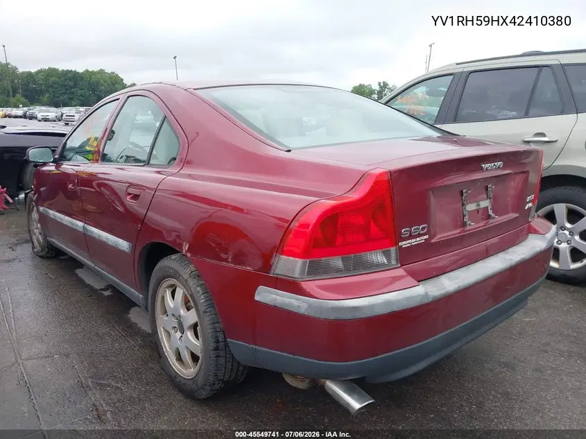 2004 Volvo S60 2.5T Awd VIN: YV1RH59HX42410380 Lot: 45549741