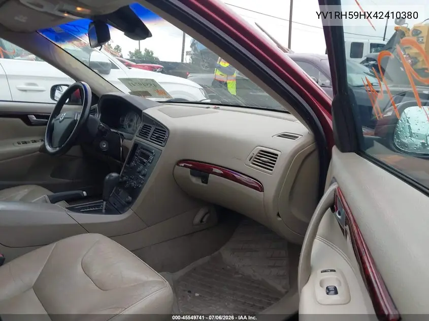 2004 Volvo S60 2.5T Awd VIN: YV1RH59HX42410380 Lot: 45549741