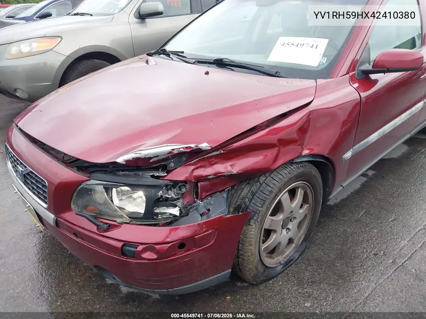 2004 Volvo S60 2.5T Awd VIN: YV1RH59HX42410380 Lot: 45549741