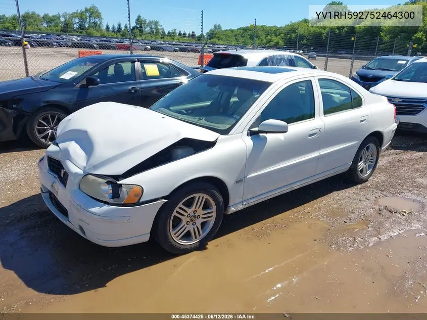 2005 Volvo S60 2.5T Awd VIN: YV1RH592752464300 Lot: 45374425