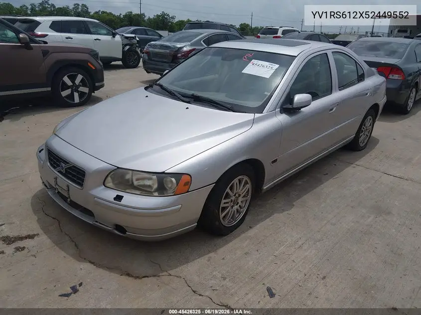 2005 Volvo S60 2.4/2.4 A Sr VIN: YV1RS612X52449552 Lot: 45426325