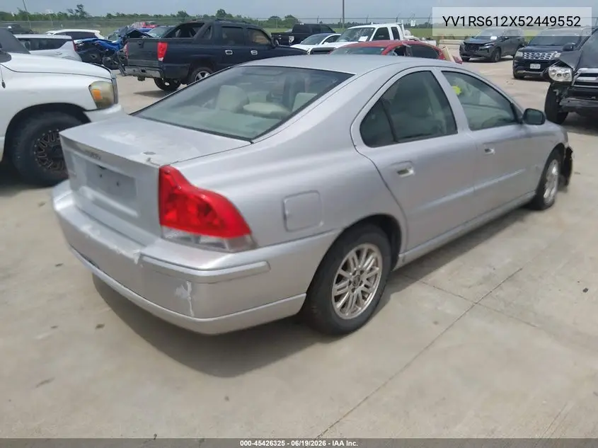 2005 Volvo S60 2.4/2.4 A Sr VIN: YV1RS612X52449552 Lot: 45426325