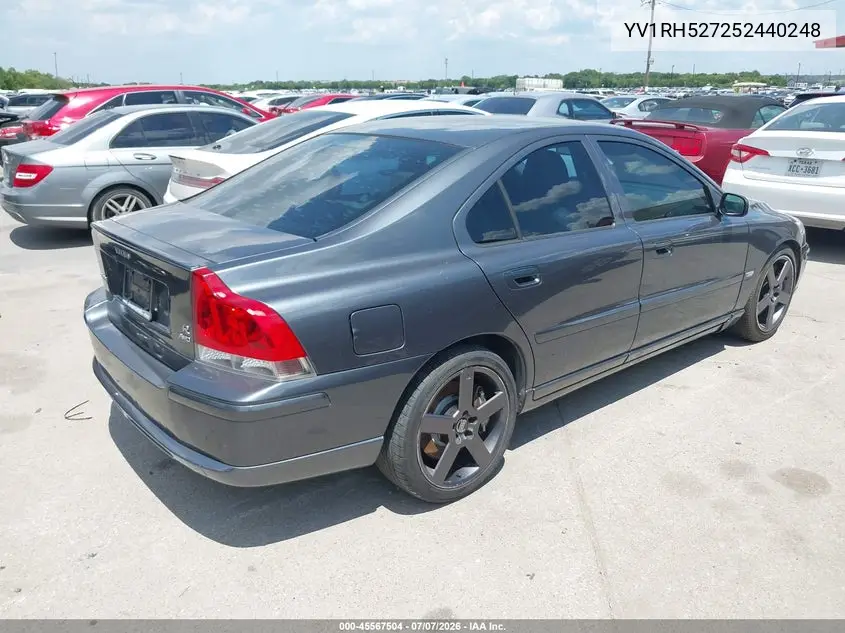 2005 Volvo S60 R VIN: YV1RH527252440248 Lot: 45567504