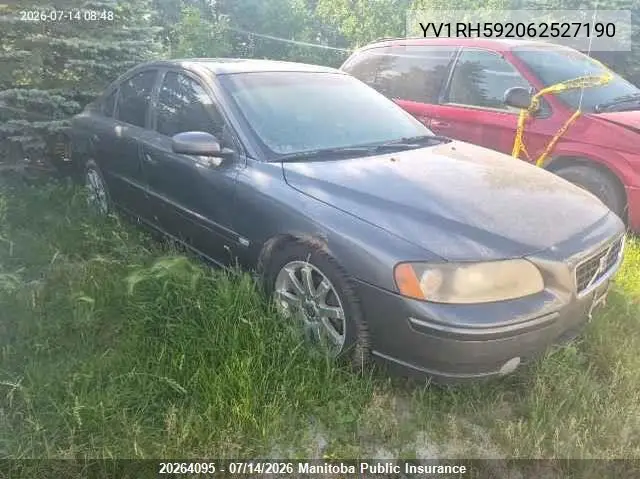 2006 Volvo S60 2.5T VIN: YV1RH592062527190 Lot: 20264095