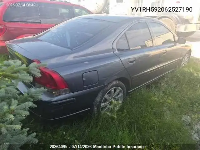 2006 Volvo S60 2.5T VIN: YV1RH592062527190 Lot: 20264095