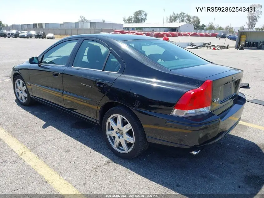2006 Volvo S60 2.5T VIN: YV1RS592862543431 Lot: 45407903