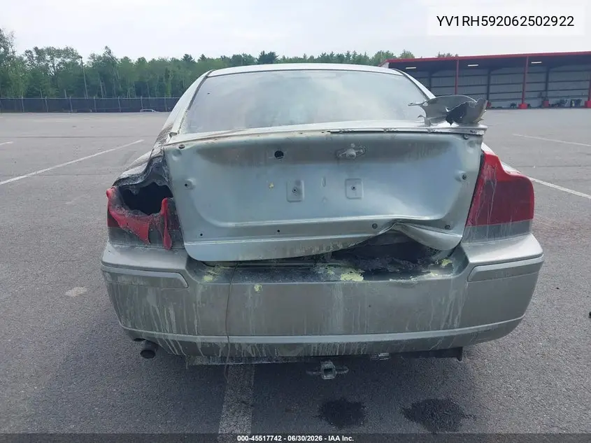 2006 Volvo S60 2.5T VIN: YV1RH592062502922 Lot: 45517742