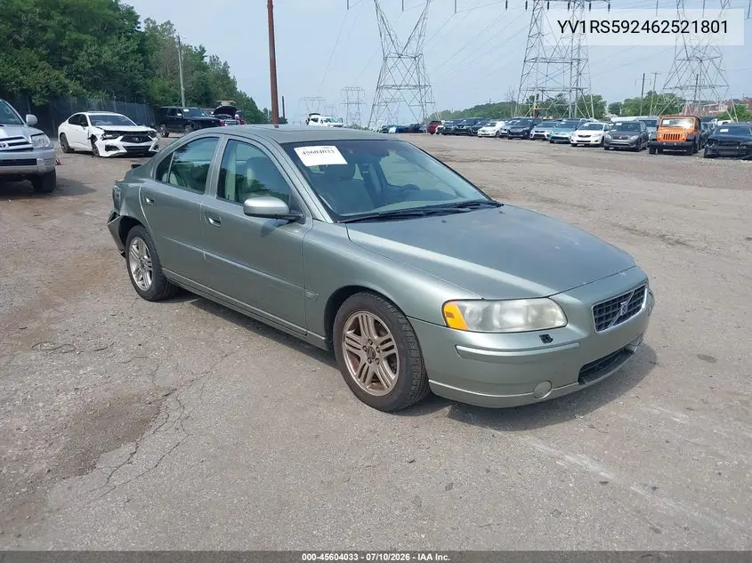 2006 Volvo S60 2.5T VIN: YV1RS592462521801 Lot: 45604033