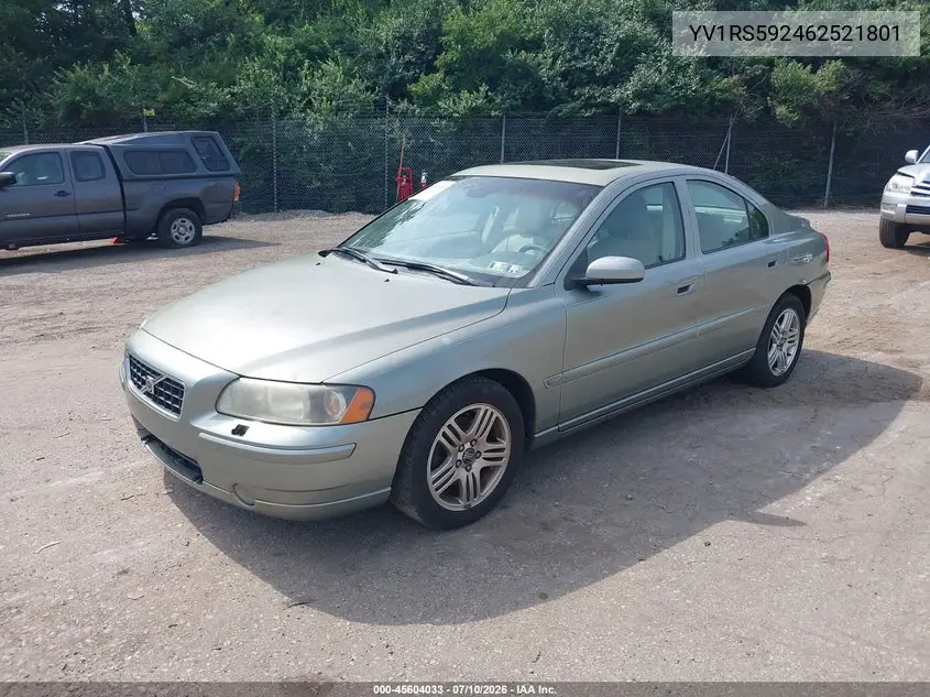 2006 Volvo S60 2.5T VIN: YV1RS592462521801 Lot: 45604033