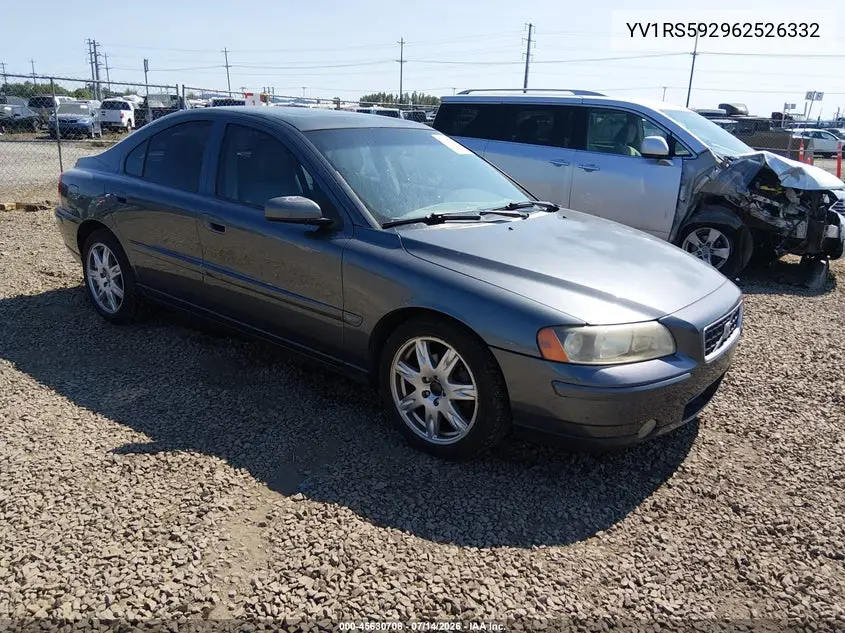 2006 Volvo S60 2.5T VIN: YV1RS592962526332 Lot: 45630708
