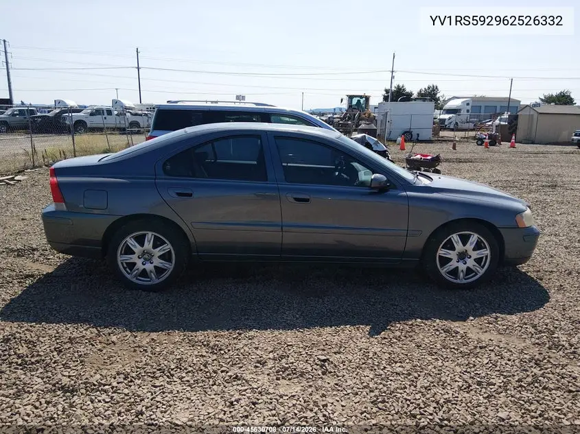 2006 Volvo S60 2.5T VIN: YV1RS592962526332 Lot: 45630708