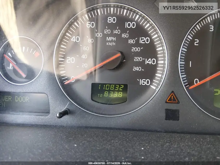 2006 Volvo S60 2.5T VIN: YV1RS592962526332 Lot: 45630708