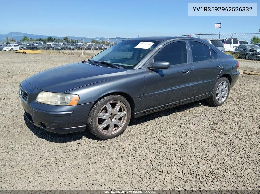 2006 Volvo S60 2.5T VIN: YV1RS592962526332 Lot: 45630708