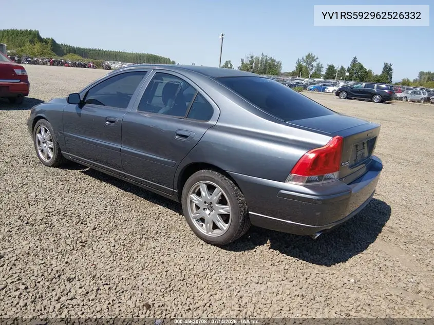 2006 Volvo S60 2.5T VIN: YV1RS592962526332 Lot: 45630708