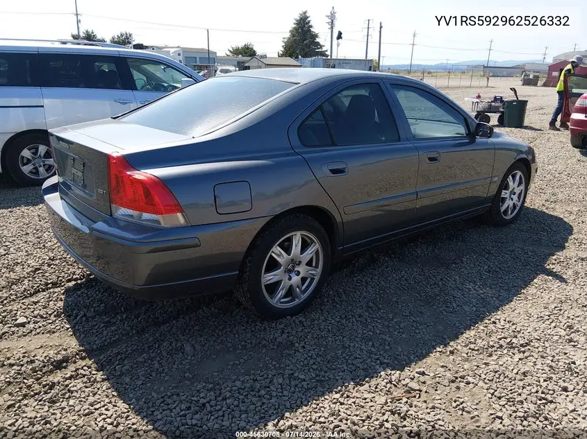 2006 Volvo S60 2.5T VIN: YV1RS592962526332 Lot: 45630708
