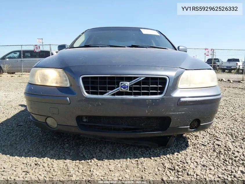2006 Volvo S60 2.5T VIN: YV1RS592962526332 Lot: 45630708