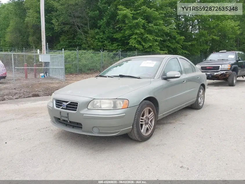 2007 Volvo S60 2.5T VIN: YV1RS592872635348 Lot: 45285020