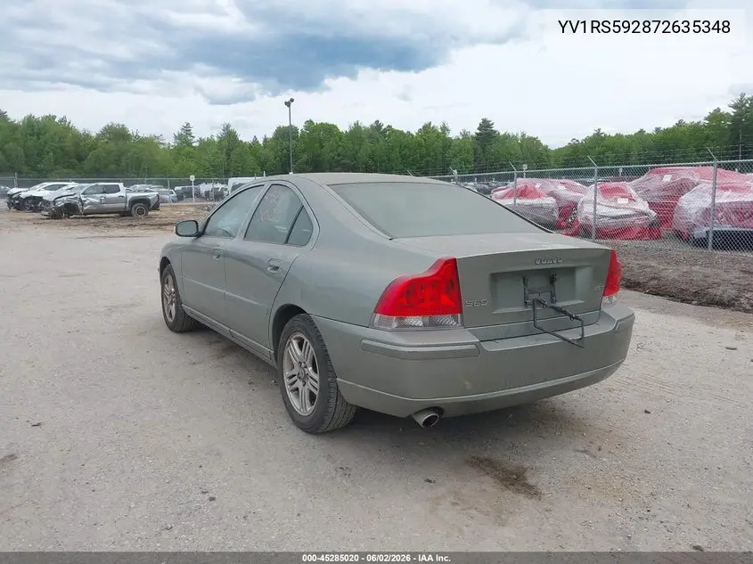 2007 Volvo S60 2.5T VIN: YV1RS592872635348 Lot: 45285020