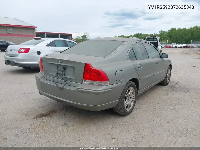2007 Volvo S60 2.5T VIN: YV1RS592872635348 Lot: 45285020
