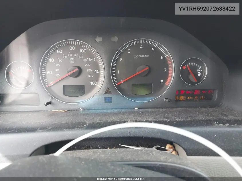 2007 Volvo S60 2.5T VIN: YV1RH592072638422 Lot: 45379011