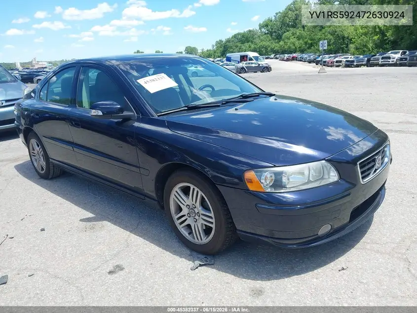 2007 Volvo S60 2.5T VIN: YV1RS592472630924 Lot: 45382337