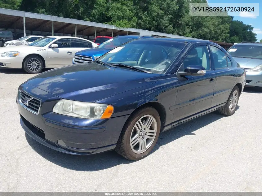 2007 Volvo S60 2.5T VIN: YV1RS592472630924 Lot: 45382337
