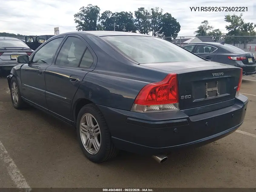 YV1RS592672602221 2007 Volvo S60 2.5T
