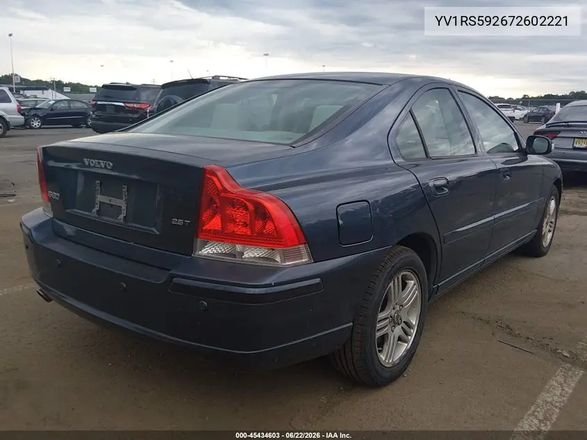 YV1RS592672602221 2007 Volvo S60 2.5T