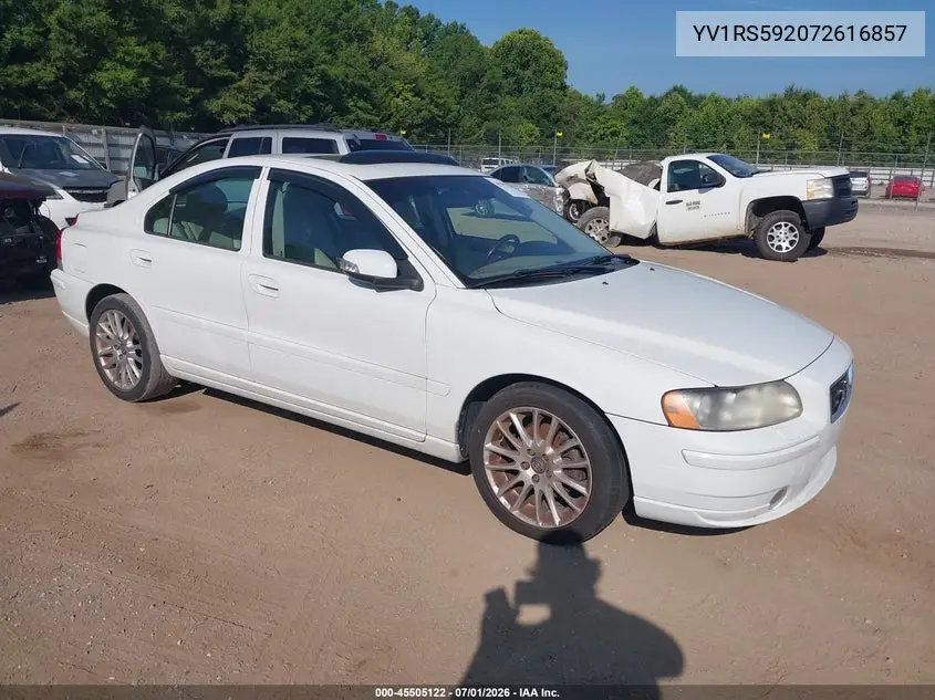 2007 Volvo S60 2.5T VIN: YV1RS592072616857 Lot: 45505122