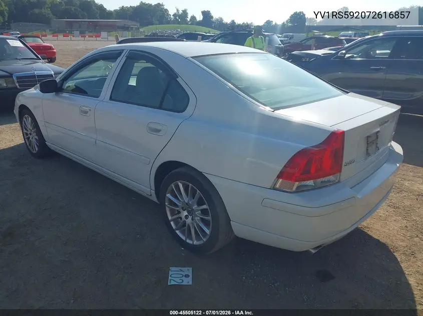 2007 Volvo S60 2.5T VIN: YV1RS592072616857 Lot: 45505122